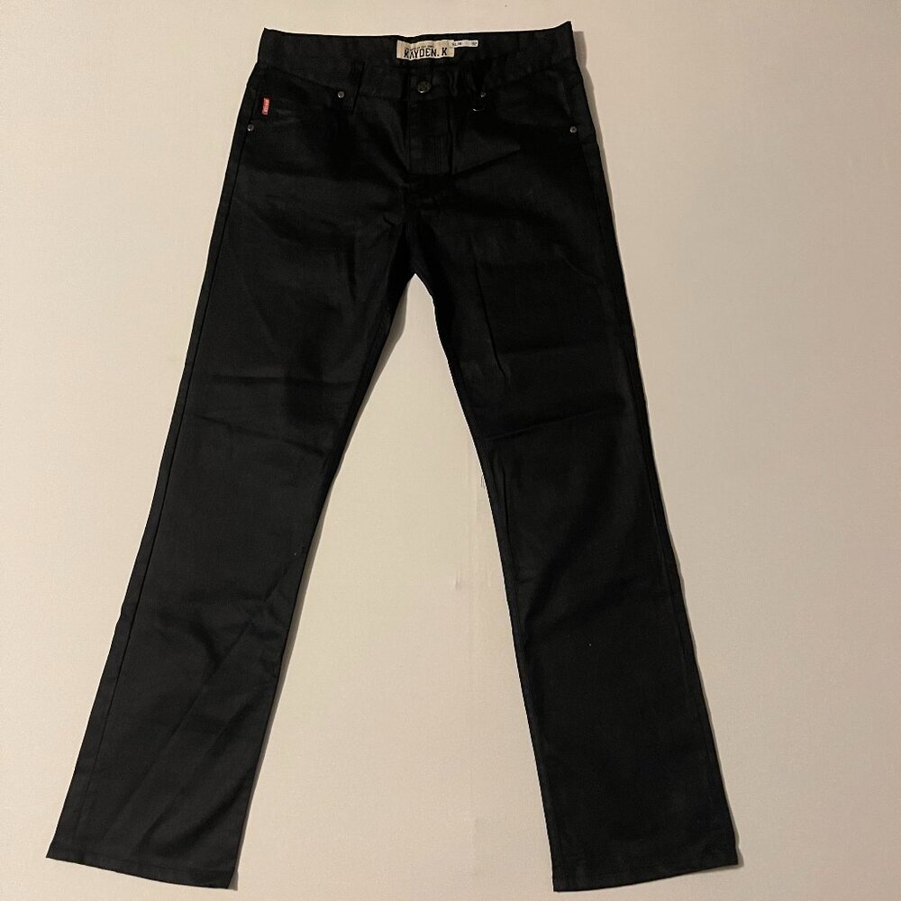 Kayden K Jeans Slim Wax Jet Black Size 32 x 40 Style KD525